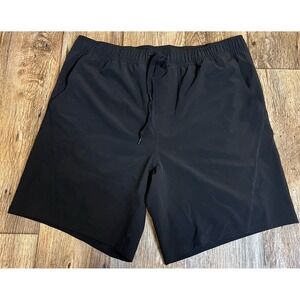 Askya Gym Athletic Shorts Black Large Stretch Pockets